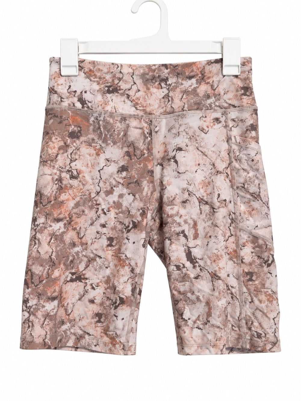 Calvin Klein Performance Abstract Athletic Shorts in Pink & Brown Size M